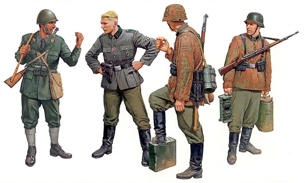 ⊞ドイツ軍＊１９３５将官用＊参謀飾緒＊ペンシル（実物） DR6563 1/35 WW.II ドイツ武装親衛隊兵士&イタリア軍歩兵 危うい